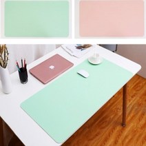 가죽 데스크매트 테이블매트 책상패드 120x60cm, 민트+핑크