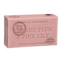 호주 트리플 밀드 카카두 플럼 핑크 릴리 비누 200g Australian Triple Milled Kakadu Plum Pink Lilly Soap, 0