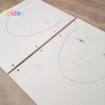 어반스케치 A4 페이스 차트 종이 메이크업 노트 전문 아티스트 연습 템플릿 그리기 책 천 디자인 도구, 03 Asian Loose　leaf_01 A4