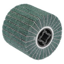Uxcell 120mm x 100mm 부직포 연마 버니 싱 휠 연마 천 나일론 와이어 드로잉 플랩 휠 220 스테인레스 스틸 금속 용 그릿, 220 Grit