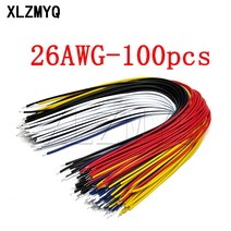 100 피스/26AWG 20cm 플라이 점퍼 와이어 케이블 주석 도체 커넥터 브레드 보드 PCB 솔더, 01 100PCS_01 20cm_01 26 AWG