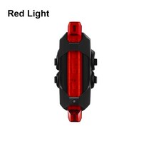 자전거 라이트 조명 미등 usb 충전식 백 램프 mtb 도로 휠 업 사이클링 깜박임, 빨간색