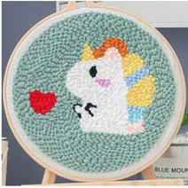 펀치니들 니들펀치 DIY 세트, 08.하트유니콘