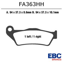 EBC 14- 알나인티1170 리어 브레이크패드 FA363HH