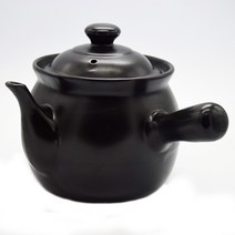 인삼 달이기 한약 중탕기 약탕기 주전자 차탕기 도자기 티포트, 검정 2.6L
