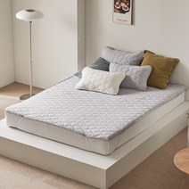 쿨링 누빔 양면 침대패드 슈퍼싱글 2개, 블루그레이