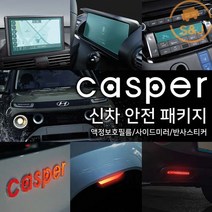 [SNJ] 캐스퍼 필름 반사 스티커 모음 네비게이션 공조기 스티커 커버 스크래치방지 가드, 06_2열 도어캐치 반사 스티커_화이트