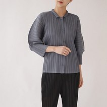 플리츠유 볼륨 안나 플리츠 자켓 이세이 마담 주름 여성 엄마 봄 가을 블라우스