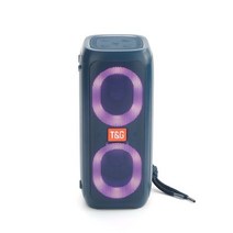 블루투스 스피커 앰프 TG333 30W 블루투스 스피커 듀얼 음악 플레이어 카드 야외 무선 서브 우퍼 RGB 다채, 03 파란