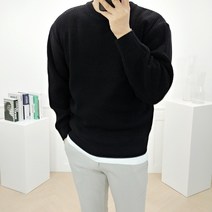로니제이 남자 루즈핏 데일리 심플 와플 니트 7컬러