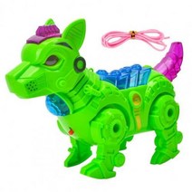 로봇강아지 반려로봇 키덜트 사이버네틱 선물 smart robot dog toy led, 초록