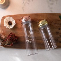 국산 투명 피그 마이보틀 판촉물 인쇄 텀블러 350ml, 골드