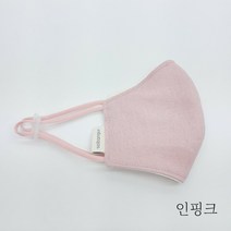 솔방울 공작소 핸드메이드 끈조절 오가닉 면 마스크_L, 1개, 인핑크