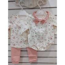 압소바해피랜드 바디슈트+내의 상하+헤어밴드 루미 4세트 HW5-103P6