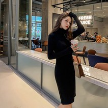 여자 데일리 봄 가을 긴팔 골지 폴라 원피스 데님 정장 여름 트위드 랩 반팔 빅사이즈