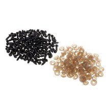 SJSHOP 테디 베어 인형 동물을위한 100 pcs 안전 눈 장난감 공예 diy 나사 만들기