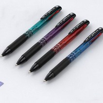 초저점도 3색 브랜드 볼펜 명품 필기감좋은 펜 4종 1.0mm 신기한 학용품 특이한 얇은 각인 색볼펜 볼팬 잘써지는 부드러운 선물용 다색 공시생 유성 삼색 사무용 필기구, 퍼플 1자루 1.0mm