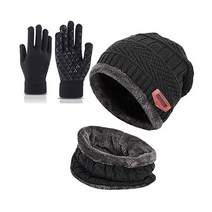 비니 스키 니트 모자 스노우 보드 Twilker 넥 워머 뒤 기모 머플러 첨부 2점 세트