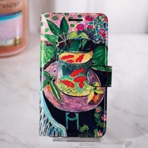 기타 바보사랑[프디케]LG Q7+ Q725 앙리마티스 금붕어 다이어리 케이스, LGQ7+Q725, 골드