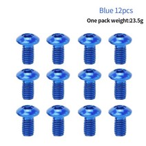 합금강 디스크 브레이크 패드 나사 T25 M5 * 10 자전거 액세서리 산악, 03 Blue