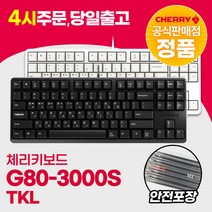 체리 기계식 키보드 G80-3000S 텐키리스, 청축, 화이트