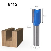 트리머 목공 라운딩 라우터 커터 코너 커터 섕크 플루트 스트레이트 비트 도구 비트 나무 텅스텐 카바이드 엔드밀 라운더 모서리컷팅기코너재단기 모서리컷팅기, 8x12mm