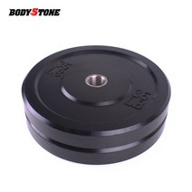 [바디스톤]범퍼플레이트 35파운드*2, 색상:블랙