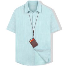 남자 린넨 반팔 셔츠 링클프리 여름 마셔츠 마남방 정장 와이셔츠 남성 빅사이즈 95~130