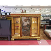 아시안데코 이태리 피타 금장 명화(자수)장식장 진열장 유리장식장
