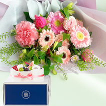 당일 꽃배달 생일 축하 꽃바구니 생화 꽃다발 케이크, 06.아이러브유&브랜드케익