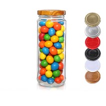 [철마개]유리병 과일청병 일자300ml (A) 58파이, 화이트, 1개