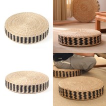 이지리치 라탄 쿠션방석 50X10CM 블랙 사이드 테이블 촬영 소품