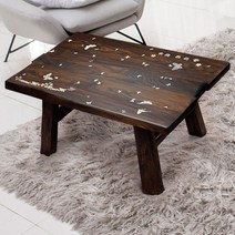 원목 자개나비 사각찻상D