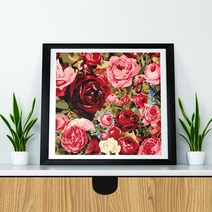 플레이어바웃 명화그리기 빈티지 로즈 20x20cm, 빈티지 로즈 (BX3283), 빈티지 로즈 (BX3283)