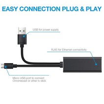 데스크탑무선랜카드 와이파이동글 usb랜카드 데스크탑와이파이 마이크로 USB 전원-RJ45 10/100Mbps Lan 이더넷 네트워크 카드 어댑터 Fire TV 스틱 Chromeca