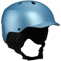 [안전모일체형귀덮개] 안전모방한 귀덮개 귀마개 내피 경량 패션 신제품 일체형 성형 사이클링 야외 스키 헬멧 스노우 보드 스포, 03 Light blue_03 L(59-60cm)
