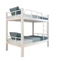 2층침대책상 어른 수납 철제 2층 벙커 침대, 디럭스 1500 x 2000 흰색 침대 보드