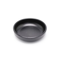 고급 식당용 원형 대형 찬기 반찬그릇 검정 멜라민 CZM31, 2호