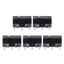 5pcs huano microswitch 화이트 블루 핑크 옐로우 닷 마우스 마이크로 스위치 실버 합금 접점 평생 1 천만, 분홍