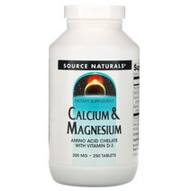 Source Naturals 칼슘 마그네슘 300mg 250정