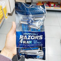 노브랜드 휴대용 4중날 면도기 5개입, 단품, 단품