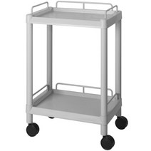 소형 가이드선반 2단서빙카트(101E) 플라스틱 핸드레일 운반차 웨건 병원 드레싱카 한의원 요양원 식당차 이동트레이 왜곤 왜건 보조테이블, 브레이크바퀴2개변경