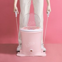 미니 수동 탈수기 걸레 행주 짤순이 세탁 휴대용 캠핑용 간단하게 물기 짜기, L 인핸스드 버전   핑크, 단일사이즈
