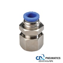 PMF 국산 제조 다용도 유공압 원터치 피팅 용품 에어호스 휘팅 PNEUMATICS, 1개