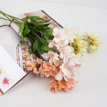 마쉬매리골드 조화 알스트로메리아 꽃 70cm, 샴페인(FMFS28905)