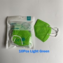 10-200pcs FFP2 마스크 승인 CE 5 레이어 얼굴 KN95 필터 호흡기 핑크 재사용 성인 보호 마스카라, 10 10Pcs Light Green