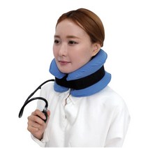 의료용 목 디스크 견인 치료기X 공기 주입식 가정용 목늘리기 경추 견인기, 소