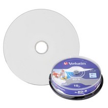 [프린터블블루레이50gb] 버바팀 Verbatim CD-R / DVD-R / RW / DL / 700MB 4.7GB 8.5GB 25GB 50GB 블루레이, BD-R 25GB 프린터블 10p CAKE 6X