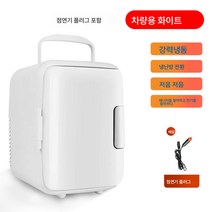 차량용 미니냉장고 자동차 휴대용 4L 냉장고 집카 겸용냉장고 휴대용냉장보온, 4L 차량용 냉장고 화이트, 하나