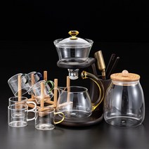 다도세트 선물 차내리는도구 보이차 찻잔 다기세트, A형+컬러핸들컵6개+차통+홀더